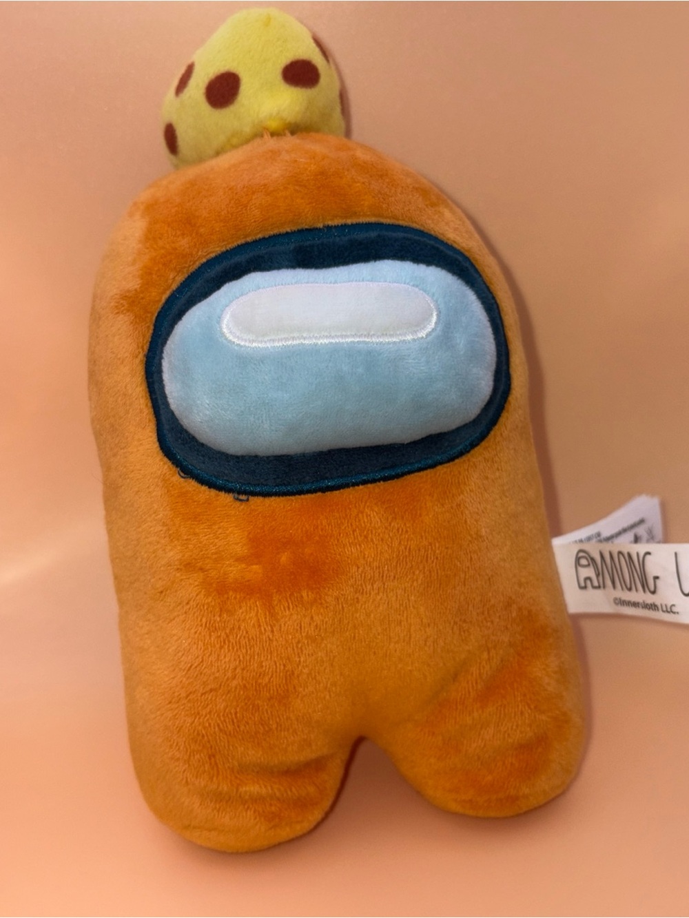 Orange Among Us Plush with Yellow Mushroom Hat by Among Us